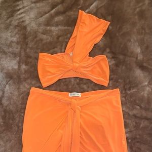 Femme Luxe orange 2 piece set